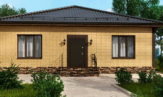 Проекты одноэтажных домов из кирпича | Строй-Лнр - Лениногорск от 3685 рублей